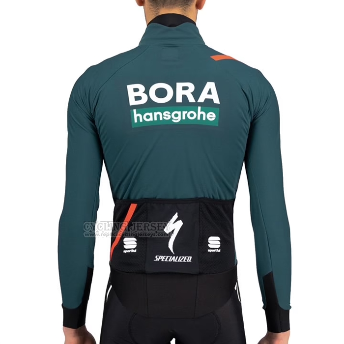 2021 Cycling Jersey Bora-Hansgrone Green Long Sleeve and Bib Short